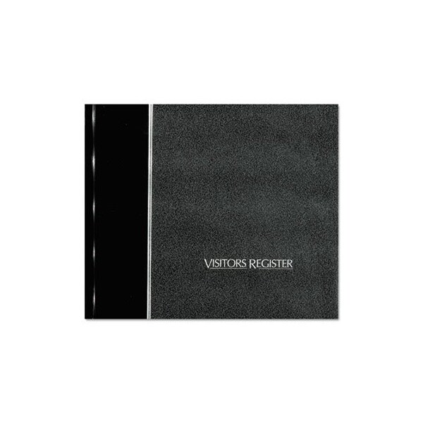 Rediform Nat'lBrand, Visitor Register Book, Black Hardcover, 128 Pages, 8 1/2 X 9 7/8 57802 - main